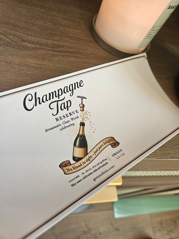 Champagne Tap Label Stickers - Pack of 5