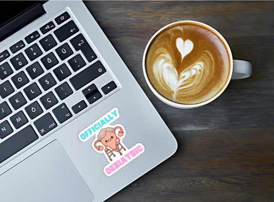 Officially Geriatric Uterus Sticker