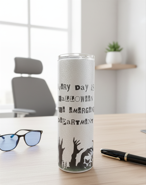 Every Day Is Halloween Glitter Tumbler