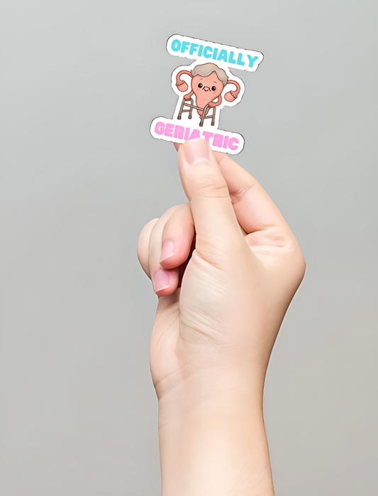 Officially Geriatric Uterus Sticker