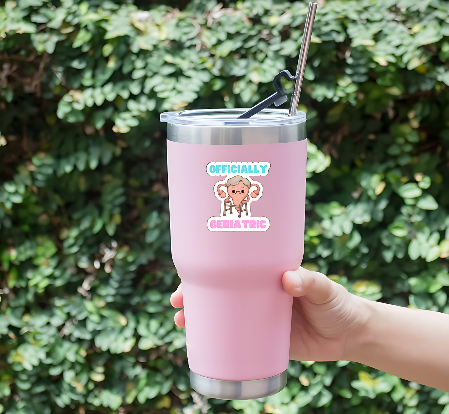 Officially Geriatric Uterus Sticker