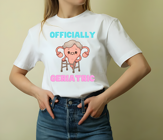 Officially Geriatric Uterus Unisex T-Shirt