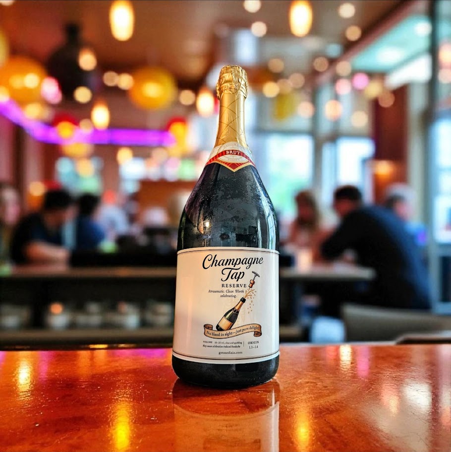 Champagne Tap Label Stickers - Pack of 5