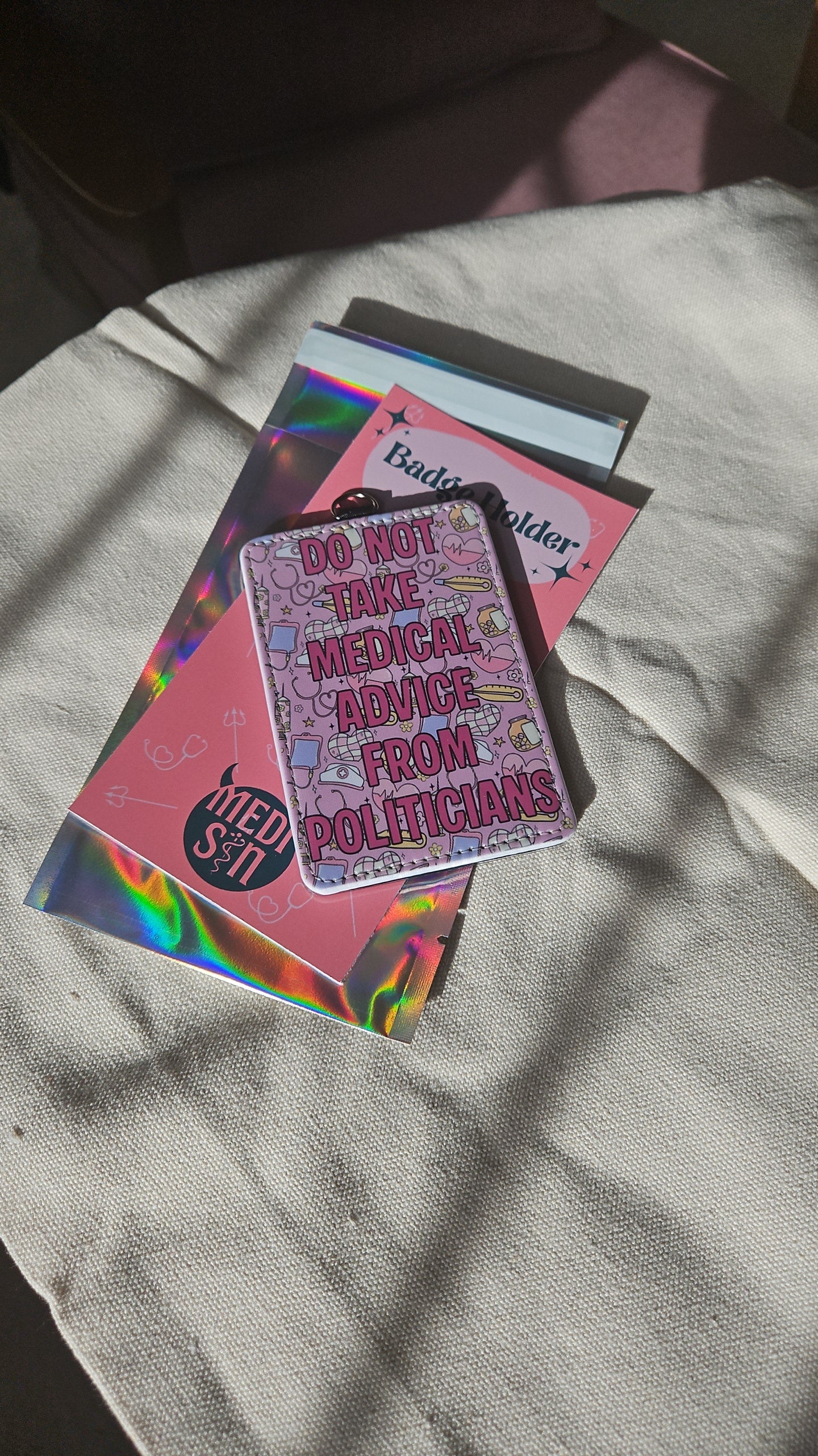 No Medical Advice Badge Holder